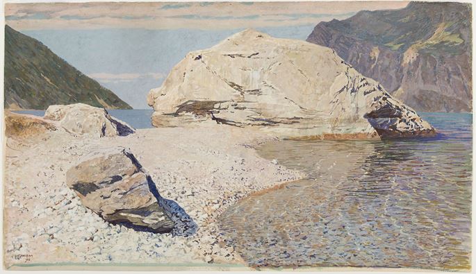 Hans LIETZMANN - Rocks on the Shore of Lake Garda, near Torbole | MasterArt
